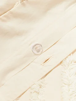 Westwing Collection Funda de almohada de percal con ribete capitoné Phil