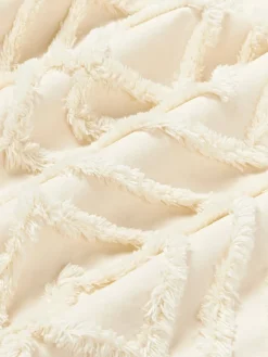 Westwing Collection Funda de almohada de percal con ribete capitoné Phil