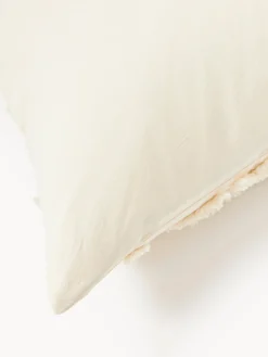 Westwing Collection Funda de almohada de percal con ribete capitoné Phil