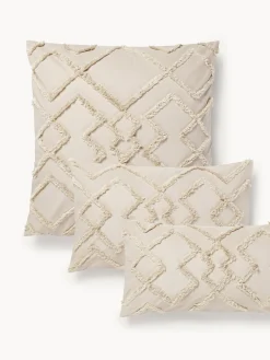 Westwing Collection Funda de almohada de percal con mechones Faith