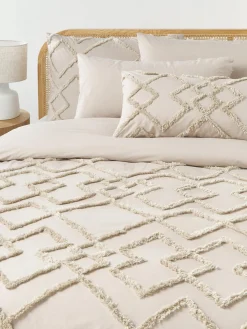 Westwing Collection Funda de almohada de percal con mechones Faith