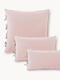 Westwing Collection Funda de almohada de percal lavado Leonie