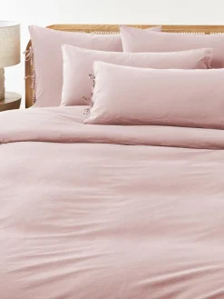 Westwing Collection Funda de almohada de percal lavado Leonie