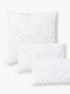 Westwing Collection Funda de almohada de percal con ribete capitoné Phil^ Fundas De Almohadas|Mantas