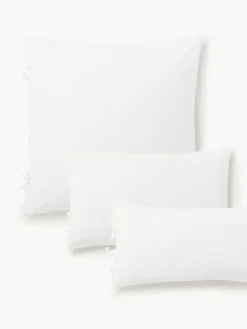 Westwing Collection Funda de almohada de percal lavado Leonie