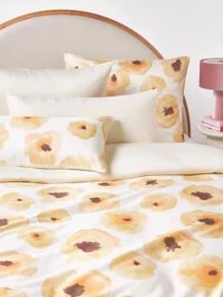 Westwing Collection Funda de almohada de satén con estampado floral Fiorella