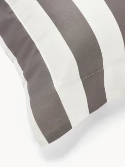 Westwing Collection Funda de almohada de satén a rayas con dobladillo Brendan