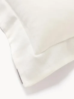 Westwing Collection Funda de almohada de satén a rayas con dobladillo Brendan