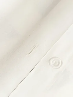 Westwing Collection Funda de almohada de satén a rayas con dobladillo Brendan