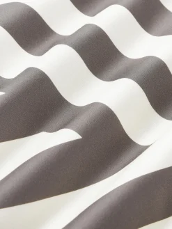 Westwing Collection Funda de almohada de satén a rayas con dobladillo Brendan