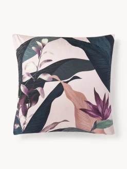 Westwing Collection Funda de almohada de satén Flora^ Fundas De Almohadas|Mantas