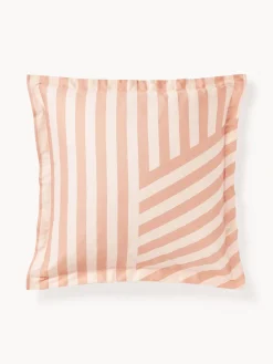 Westwing Collection Funda de almohada de satén a rayas con dobladillo Brendan^ Fundas De Almohadas