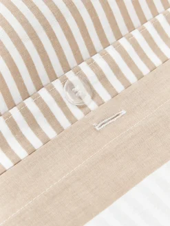 Westwing Collection Funda de almohada doble cara de algodón a rayas Lorena