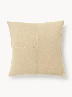 Westwing Collection Funda de cojín artesanal con costura decorativa Terre