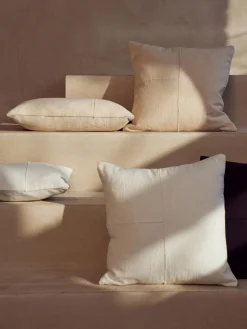 Westwing Collection Funda de cojín artesanal con costura decorativa Terre