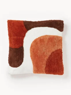 Westwing Collection Funda de cojín artesanal con relieves Malu