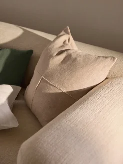 Westwing Collection Funda de cojín artesanal con costura decorativa Terre^ Mantas|Cojines Decorativos