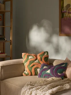 Westwing Collection Funda de cojín artesanal con tejido capitoné Jiri^ Mantas|Cojines Decorativos