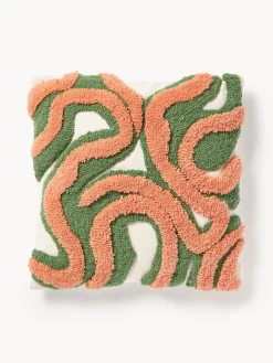 Westwing Collection Funda de cojín artesanal con tejido capitoné Jiri