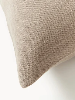 Westwing Collection Funda de cojín artesanal con costura decorativa Terre