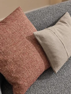 Westwing Collection Funda de cojín artesanal con costura decorativa Terre