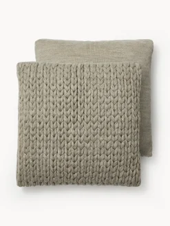 Westwing Collection Funda de cojín artesanal de punto grueso Adyna