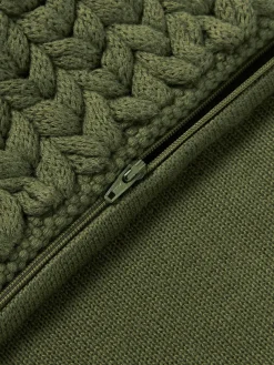 Westwing Collection Funda de cojín artesanal de punto grueso Adyna, 30x50 cm^ Cojines Decorativos|Mantas