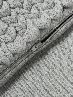 Westwing Collection Funda de cojín artesanal de punto grueso Adyna