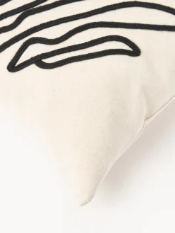 Ferm Living Funda de cojín artesanal de algodón ecológico Jot