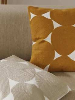 Westwing Collection Funda de cojín bordada de algodón Bardia