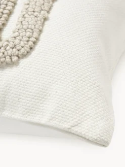 Westwing Collection Funda de cojín bordada de algodón texturizada Vahid