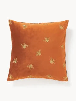 Westwing Collection Funda de cojín bordada de terciopelo Nora
