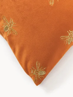 Westwing Collection Funda de cojín bordada de terciopelo Nora