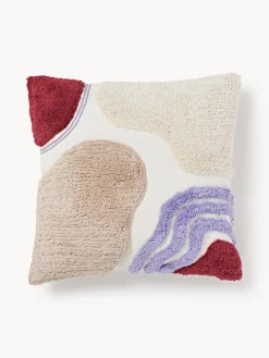 Westwing Collection Funda de cojín capitoné con mechones decorativos Coraline