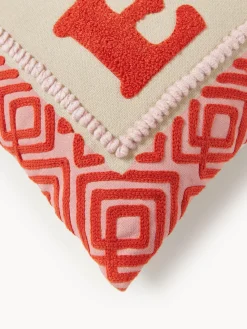 Westwing Collection Funda de cojín con inscripción bordada Whatever^ Mantas|Cojines Decorativos