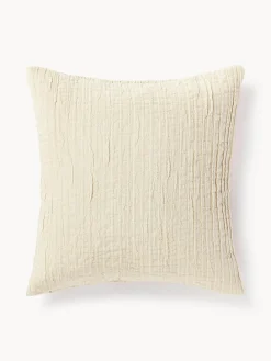 Westwing Collection Funda de cojín de algodón con plisado Artemis^ Mantas|Cojines Decorativos