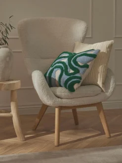 Westwing Collection Funda de cojín de algodón con plisado Artemis^ Mantas|Cojines Decorativos