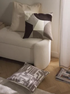 Westwing Collection Funda de cojín de algodón estampado abstracto Nomi