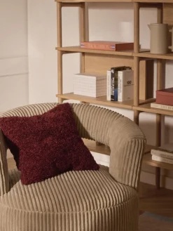 Westwing Collection Funda de cojín de borreguillo Dotty