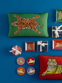 Jonathan Adler Funda de cojín de lana Tiger^ Cojines Decorativos|Mantas
