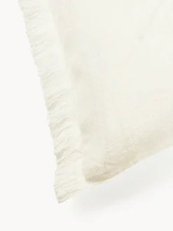 Westwing Collection Funda de cojín de lino con flecos Luana