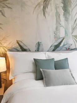 Westwing Collection Funda de cojín de lino con flecos Luana^ Cojines Decorativos|Cojines Decorativos