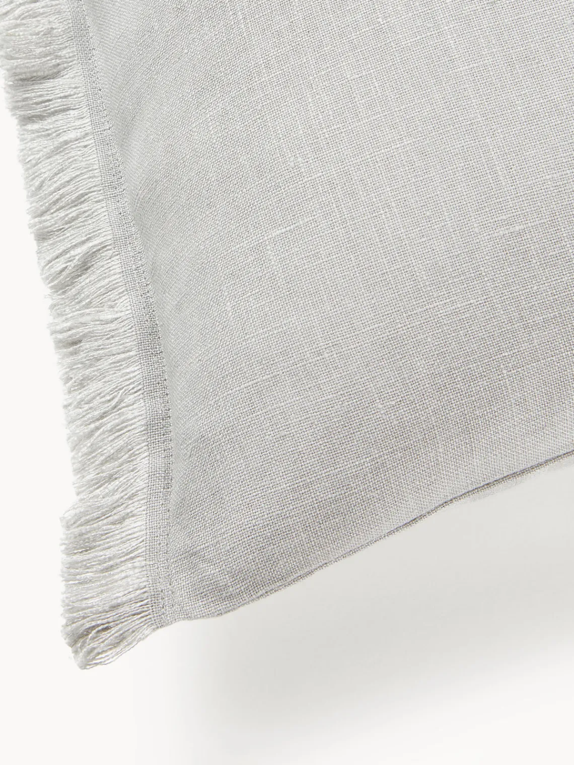 Westwing Collection Funda de cojín de lino con flecos Luana^ Cojines Decorativos|Cojines Decorativos