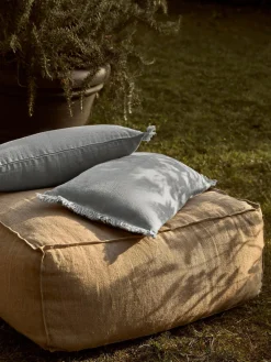 Westwing Collection Funda de cojín de lino con flecos Luana^ Cojines Decorativos|Cojines Decorativos