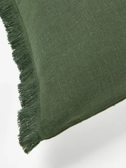 Westwing Collection Funda de cojín de lino con flecos Luana