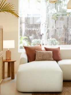 Westwing Collection Funda de cojín de lino con flecos Luana^ Mantas|Cojines Decorativos