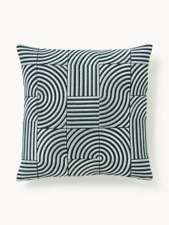 Westwing Collection Funda de cojín de lino con estampado gráfico Lexi^ Cojines Decorativos|Mantas