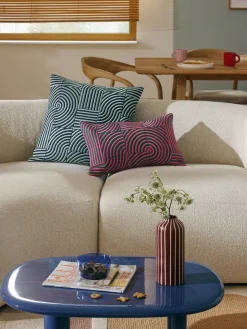 Westwing Collection Funda de cojín de lino con estampado gráfico Lexi^ Cojines Decorativos|Mantas