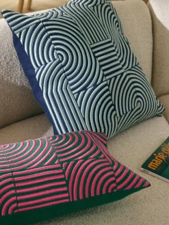 Westwing Collection Funda de cojín de lino con estampado gráfico Lexi^ Cojines Decorativos|Mantas