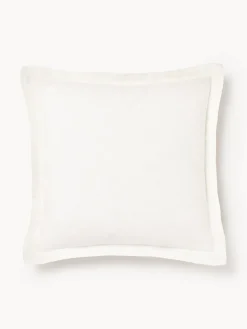 Westwing Collection Funda de cojín de lino con dobladillo elevado Taryn